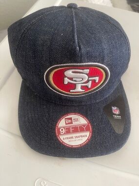 New Era Denim San Francisco 49ers Snapback Hat - Navy/Red/Gold